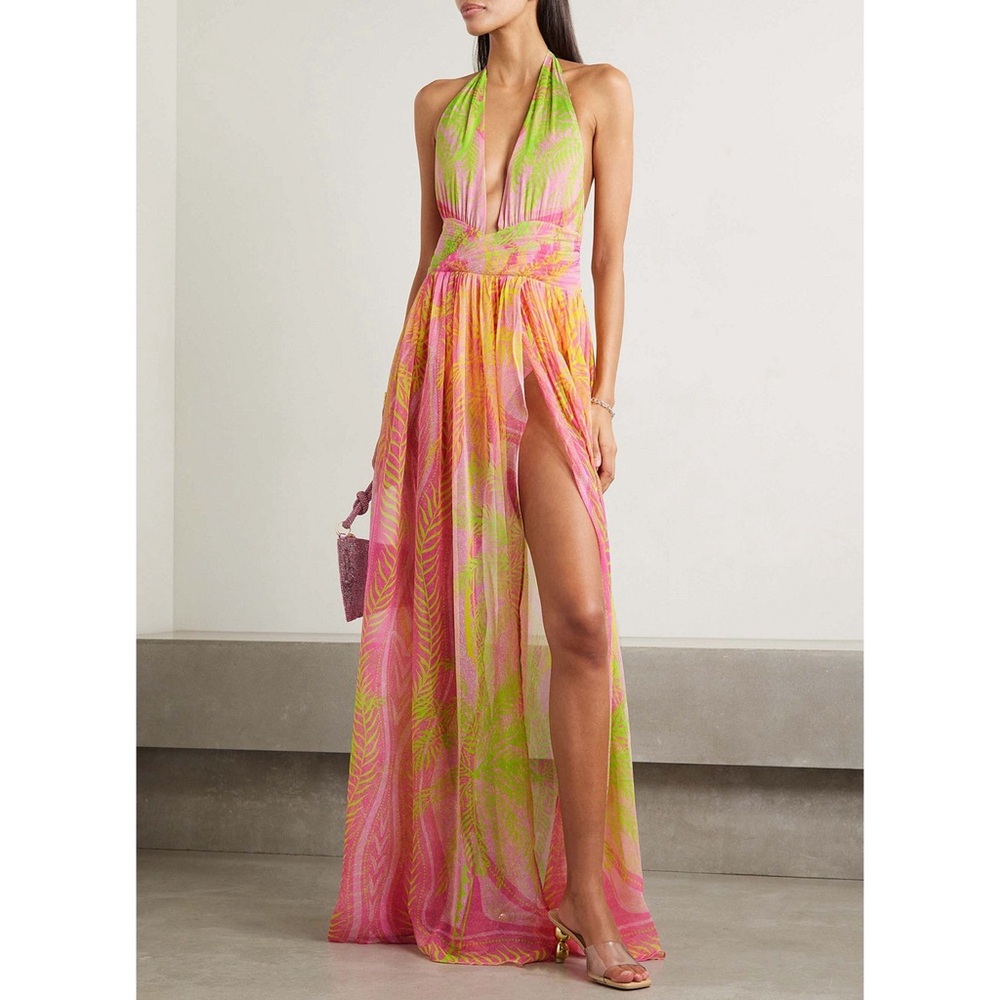 Retrofete zion silk maxi dress